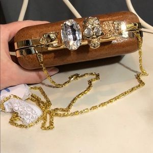 NWT Skull Clutch~Brass Knuckles~Statement Piece~